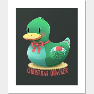 Christmas Quacker holiday pun Posters and Art